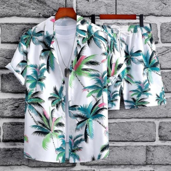 . Other - White Mens Button Up Tee Shirt